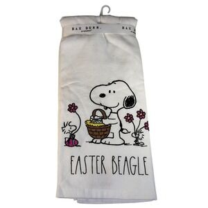 Peanuts - Rae Dunn Easter Beagle Kitchen Towels Set Of 2 18"x28" Cotton Snoopy D